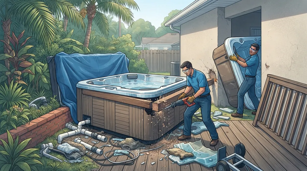 hot tub removal Brandon FL