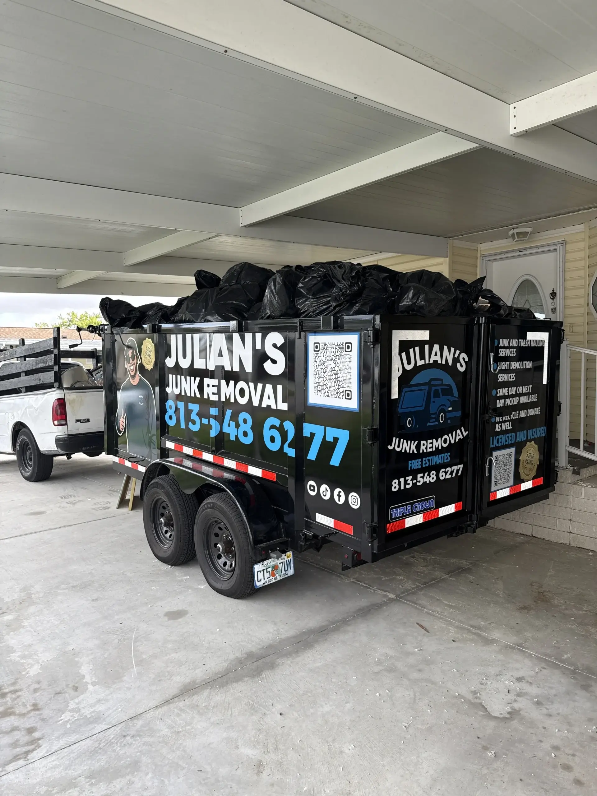 Julian and team providing reliable junk removal service
